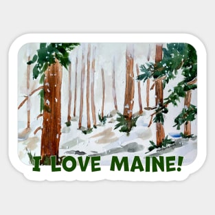 I Love Maine! Sticker